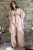 Rustic Nature Bubble Cotton Split Kick Pant Washed Peachy Nude